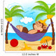 monkey on hammock  - vector illustration, eps Wall Mural