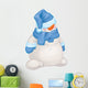 Vector  Funny Snowman Cartoon. Wall Decal