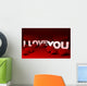 Heats, I love you Wall Mural