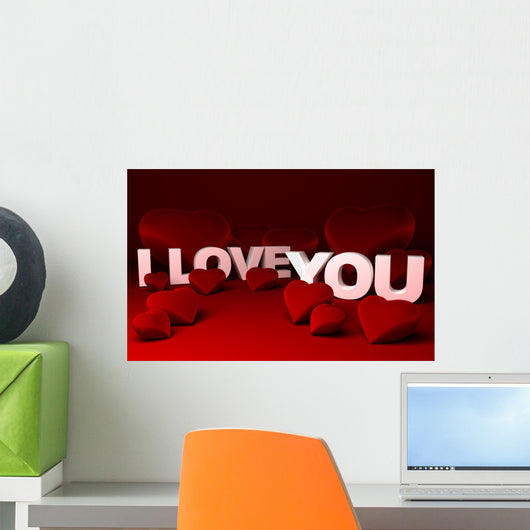 Heats, I love you Wall Mural