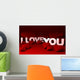 Heats, I love you Wall Mural
