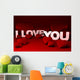 Heats, I love you Wall Mural
