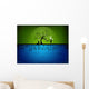 background, natural, tree, reflection, animation, aquarium Wall Mural
