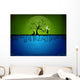 background, natural, tree, reflection, animation, aquarium Wall Mural