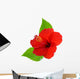 Red Hibiscus Wall Decal