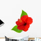 Red Hibiscus Wall Decal