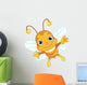 Cute Bee Flying Wall Decal