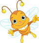 Cute Bee flying Wall Decal