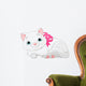 Cute white cat Wall Decal