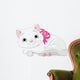 Cute white cat Wall Decal
