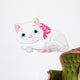 Cute white cat Wall Decal