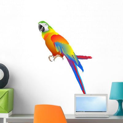 Parrot Wall Decal shown on a wall