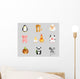 Set Flat Animal Wall Decal