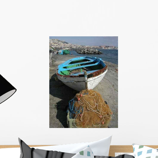 Boat Fishermen Naples Mergellina Wall Decal