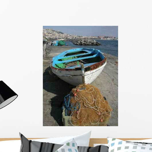 Boat Fishermen Naples Mergellina Wall Decal