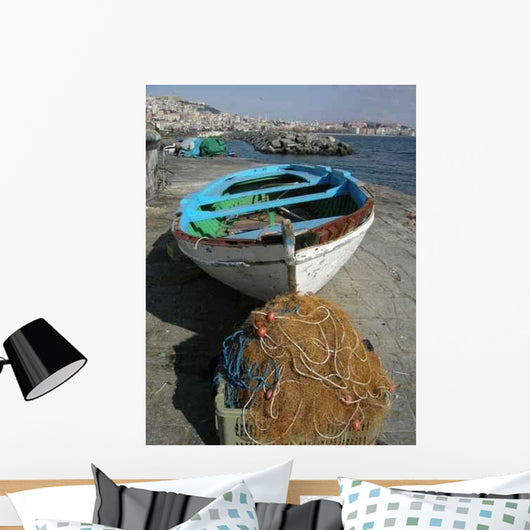 Boat Fishermen Naples Mergellina Wall Decal