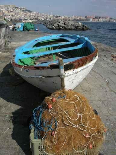 Boat Fishermen Naples Mergellina Wall Decal