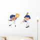 Kids and Baseball Wall Decal