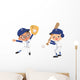 Kids and Baseball Wall Decal