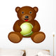 Teddy Bear Tennis Ball Wall Decal