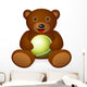 Teddy Bear Tennis Ball Wall Decal