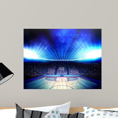 Basketball Arena shown on a wall