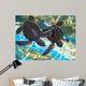 Two Baby Sea Turtles Swimming in Water Wall Mural