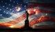 Independence day. Liberty enlightening the world Wall Mural