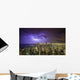 Chicago Downtown Night Panorama Wall Mural