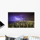 Chicago Downtown Night Panorama Wall Mural