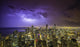 Chicago Downtown Night Panorama Wall Mural