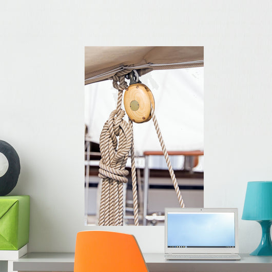 Block and rope Wall Mural