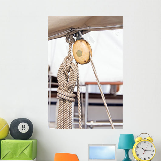 Block and rope Wall Mural