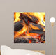 Charcoal Burning in BBQ or in the Fireplace Wall Mural