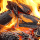 Charcoal Burning in BBQ or in the Fireplace Wall Mural