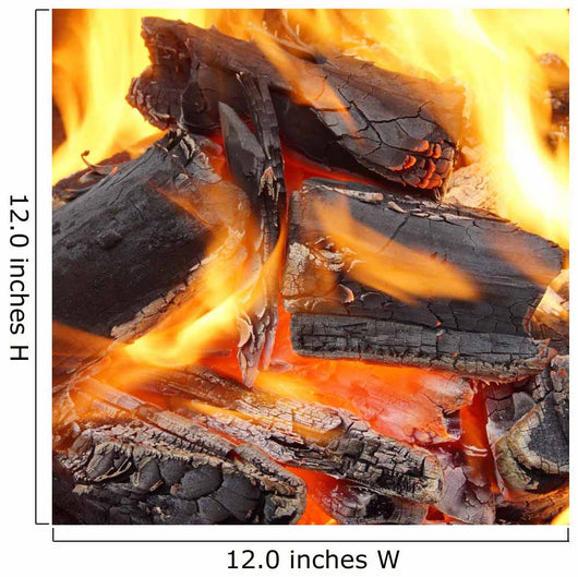 Charcoal Burning in BBQ or in the Fireplace Wall Mural
