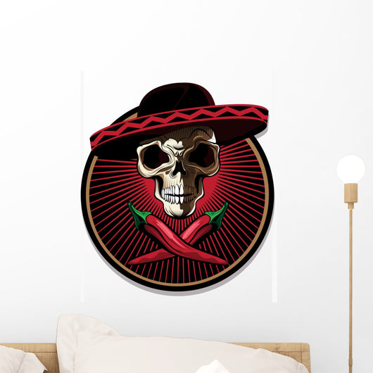 Mexican Skull Emblem or