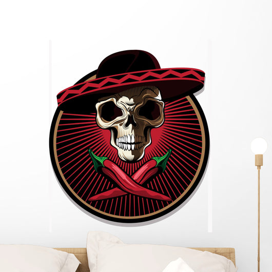 Mexican Skull Emblem or
