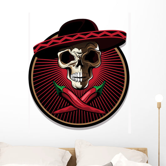 Mexican Skull Emblem or