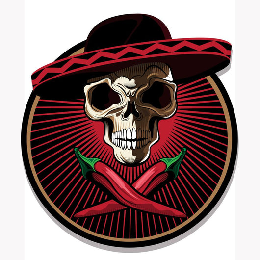 Mexican Skull Emblem or