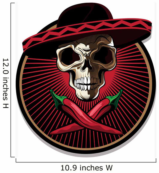 Mexican Skull Emblem or