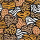 Animal Print Hearts Seamless Wall Decal