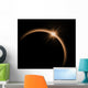 Solar eclipse in orange color Wall Mural