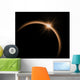 Solar eclipse in orange color Wall Mural