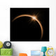 Solar eclipse in orange color Wall Mural