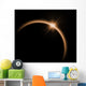 Solar eclipse in orange color Wall Mural