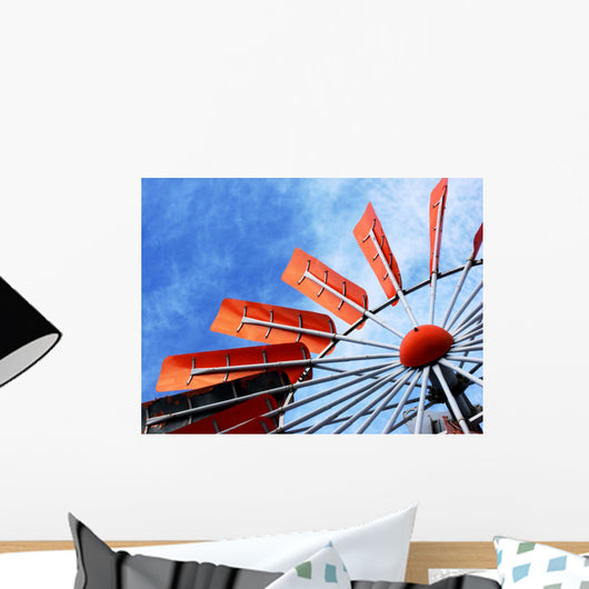 Orange Windmill Blades Wall Mural