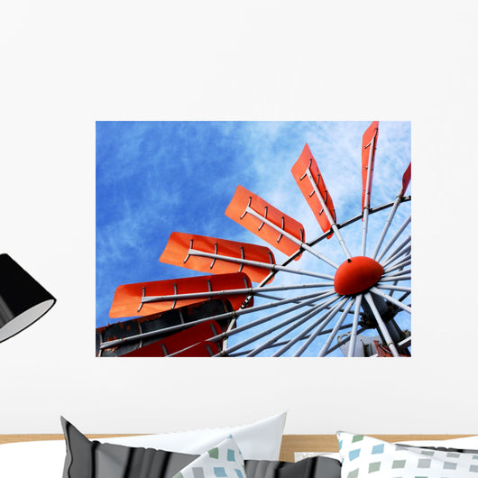 Orange Windmill Blades Wall Mural