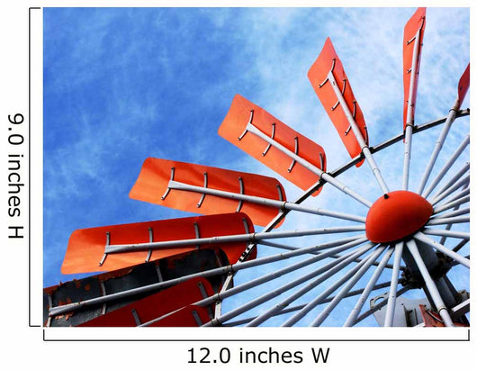 Orange Windmill Blades Wall Mural