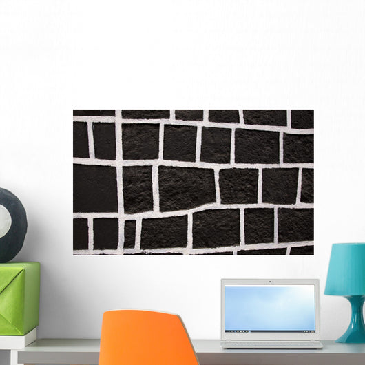 Black White Square Wall